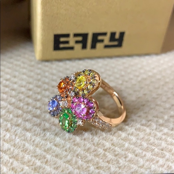 ‘***SOLD****Effy Diamond, Ceylon, Orange & Pink Sapphire, TSAV - Picture 9 of 16